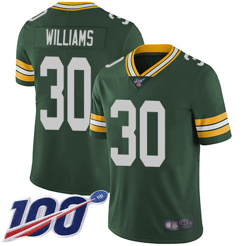 Green Bay Packers Limited Green Men 30 Williams Jamaal Home Jersey Nike NFL 100th Season Vapor Untouchable